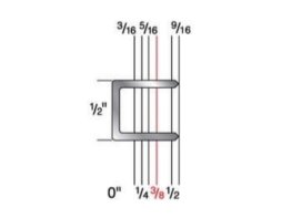 Duo-Fast 5012C 1/2" x 3/8" 20-Gauge Galvanized Staples - 5000 Per Box