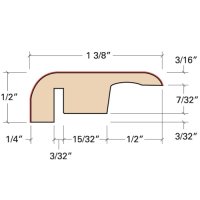 Elements 7mm Laminate EndCap - Crema Oak EL564