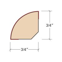 Elements 7mm Laminate Quarter Round - Latte Oak EL565