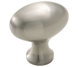 Allison Value 1-1/4" Large Oval Knob - Satin Nickel