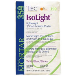 TEC 359 IsoLight Lightweight 1/8" Crack Isolation Mortar White - 30 Lb. Bag