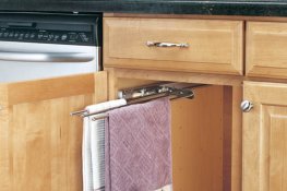 Rev-A-Shelf 3 Prong Undersink Pullout Wire Towel Holder - Chrome