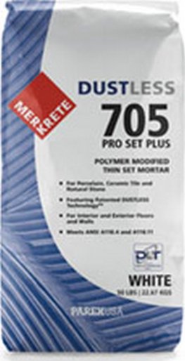 Merkrete 705 Dustless Pro Set Plus - 50 Lb. Bag (White)