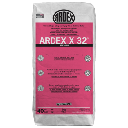 Ardex X 32 Universal Rapid Setting and Drying Thin-to-Thick Bed Mortar (Gray) - 40 Lb. Bag