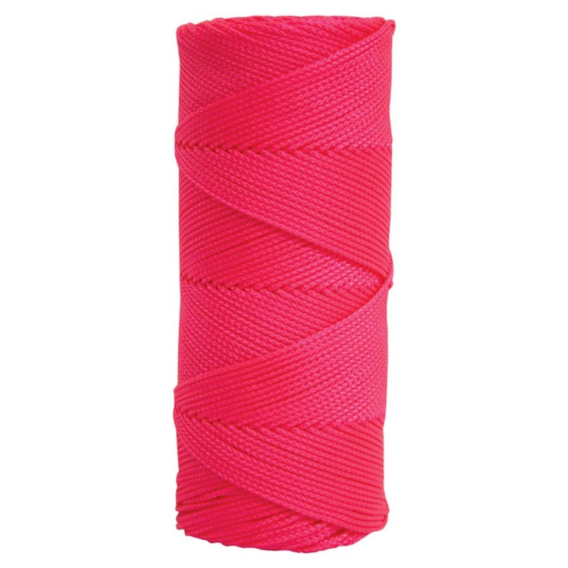 Kraft Tool BC355 Fluorescent Pink Braided Nylon Mason\'s Line - 500\' Tube