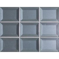 Marazzi Luminescence 3" x 4" Rectangle on a 9" x 12" Mesh Sheet Glass Mosaics - Blue Patina LM12 (Blue)