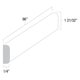 White Shaker 8' Batten Molding - WS-BM8