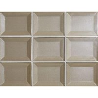 Marazzi Luminescence 3" x 4" Rectangle on a 9" x 12" Mesh Sheet Glass Mosaics - Champagne LM08 (Light Beige)