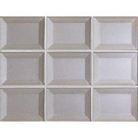 Marazzi Luminescence 3" x 4" Rectangle on a 9" x 12" Mesh Sheet Glass Mosaics - Silver LM13 (Silver)