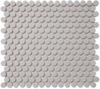 Chesapeake Mosaics Penny Rounds Glazed Porcelain Mosaic Sheet Tile - Glossy Grey