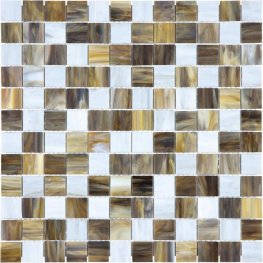 Ornamental Glass 1" x 1" Mosaic-Peperino