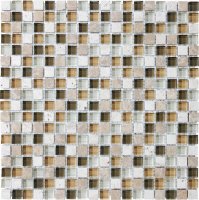 Stone Glass 5/8" x 5/8" Mosaic-Bamboo