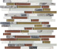 Stone Glass Linear Blend Mosaic-Cabernet