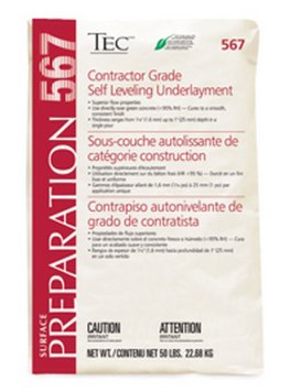 TEC 567 Contractor Grade Self Leveling Underlayment - 50 Lb. Bag