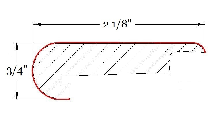 Dynamic Plank 12mm Laminate Stair Nose - Rustic Pecan 35725