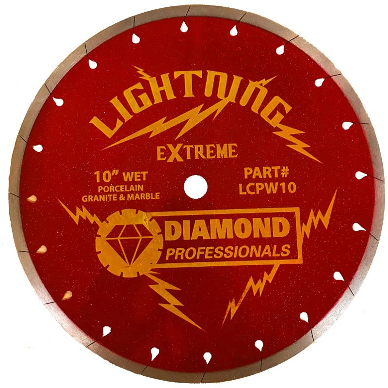 Diamond Professionals LCPW10 Lightning 10\" Supreme Wet Saw Blade - Extreme Series