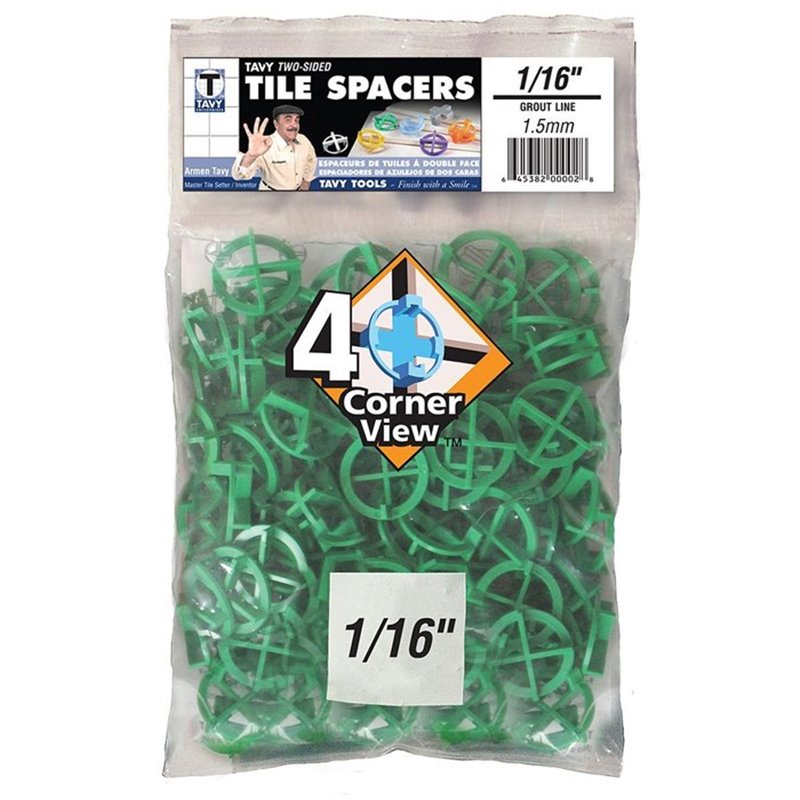 TAVY TTS-116 1/16" Green "+/-" Spacers - 100 Per Bag