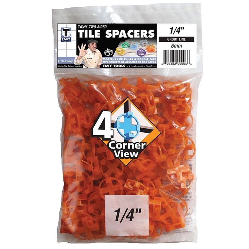 TAVY TTS-14 1/4" Orange "+/-" Spacers - 100 Per Bag