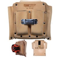 Gundlach 701-BC Fiberboard Lined Multi Pocket Tool Pouch w/ Tape Holder and Belt Clip