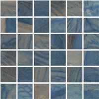 Macaubus 7485-G 2" x 2" Anticato Porcelain Mosaic on a 12" x 12" Sheet - Azul