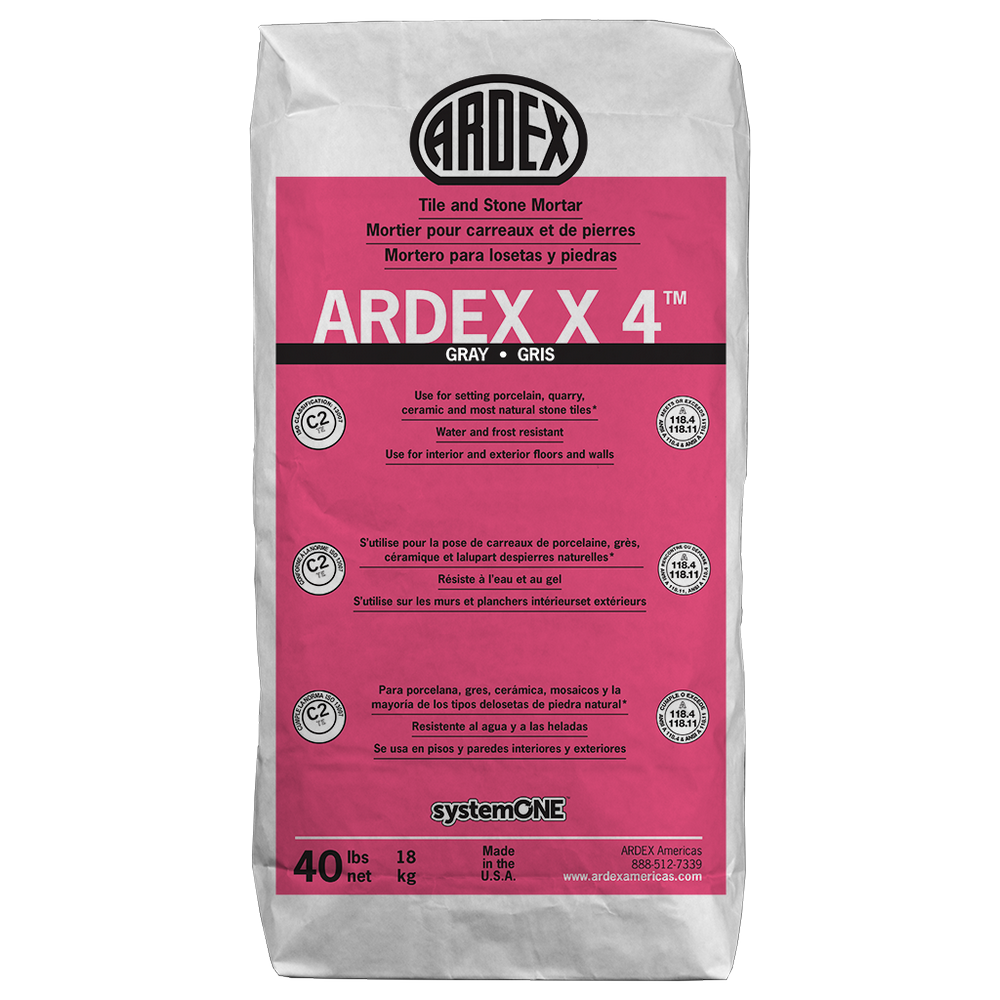 Ardex X 4 Tile and Stone Mortar (Gray) - 40 Lb. Bag