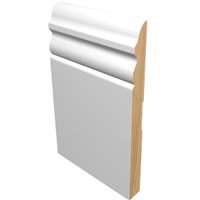 M Trim 6180 9/16" x 6-1/4" Primed Pine Colonial Baseboard