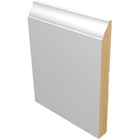 M-Trim 618 5-1/4" x 9/16" x 16' Primed Pine Baseboard - European