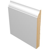 M-Trim 620 4-1/4" x 9/16" x 16' Primed Pine Baseboard - European