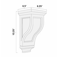 White Shaker Small Corbel - AMCWS-CBLPN2