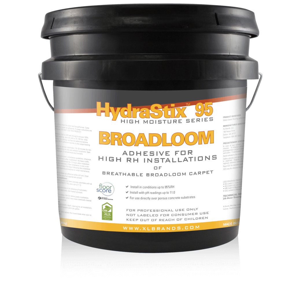 XL Brands HydraStix 95 Resilient Adhesive for​ Breathable Broadloom Carpet - 4 Gal. Pail