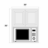 Aspen White 30" x 30" Microwave Wall Cabinet - ASP-MW3030