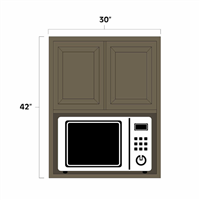 Winchester Grey 30" x 42" Microwave Wall Cabinet - WIN-MW3042