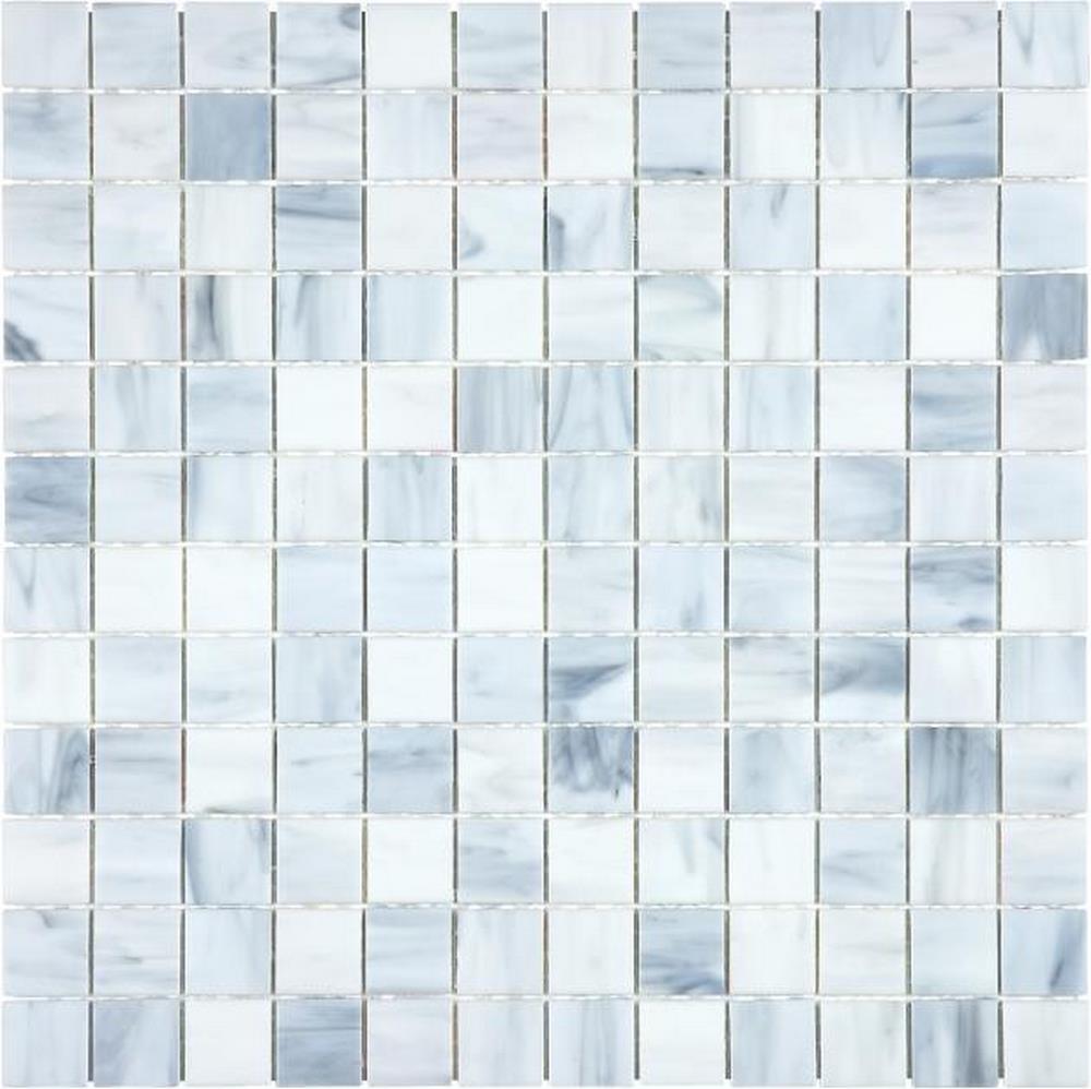 Ornamental Glass 1" x 1" Mosaic-Carrara