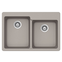 Pelican PL-175 Granite Composite Topmount/Undermount Kitchen Sink 33'' x 22" - Concrete