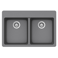 Pelican PL-200 Granite Composite Topmount/Undermount Kitchen Sink 33'' x 22" - Chroma