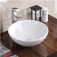 Pelican PL-3001 Porcelain Vessel Bathroom Sink 16'' x 16'' - White
