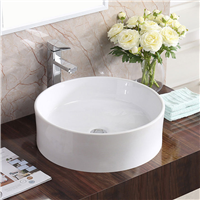 Pelican PL-3079 Porcelain Vessel Bathroom Sink 18'' x 18'' - White