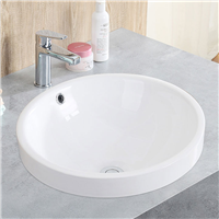 Pelican PL-3086 Porcelain Vessel Bathroom Sink 18'' x 18'' - White
