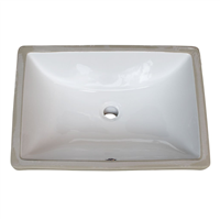 Pelican PL-3099 Porcelain Undermount Bathroom Sink 18" x 13" - White