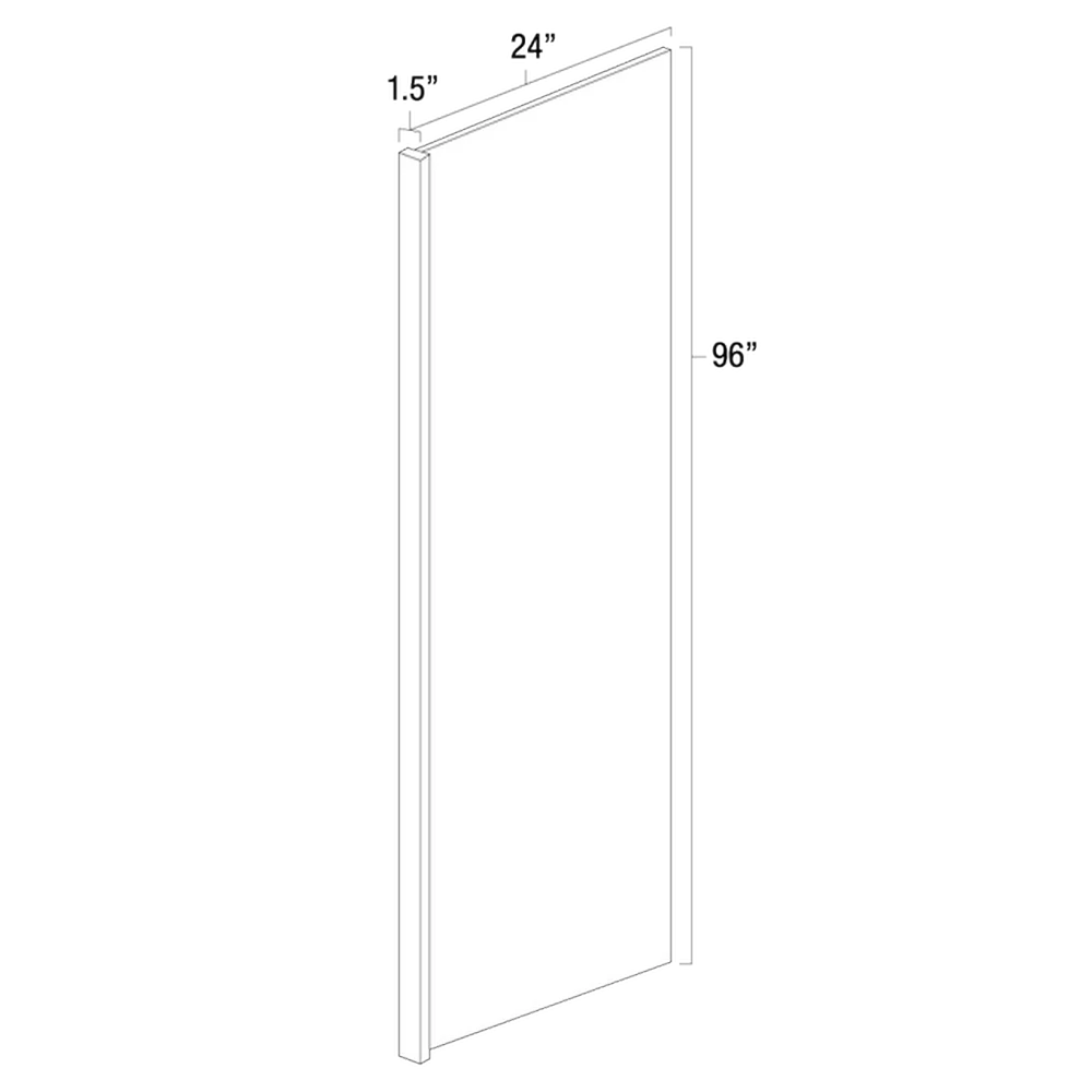 White Shaker 96" x 24" Refrigerator End Panel - WS-REP9624