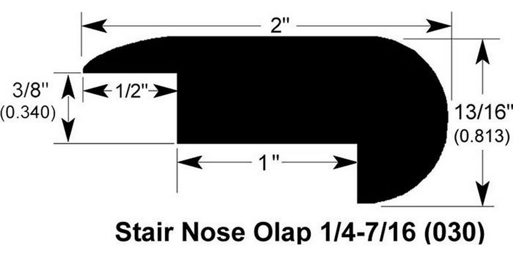 Thomasville 12mm Laminate Flooring Moulding Overlap (Stair Nose) - Sawyer Oak