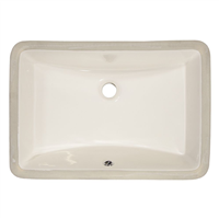Pelican PL-3033 Porcelain Undermount Bathroom Sink 18-1/2" x 11" - Bone