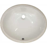 Pelican PL-3059 Porcelain Undermount Bathroom Sink 17-1/4" x 14" - Bone