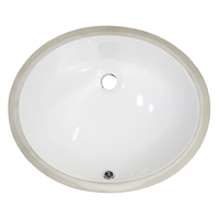 Pelican PL-3072 Porcelain Undermount Bathroom Sink 15 1/4" x 12" - White
