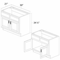 Mocha 30" x 21" Vanity Sink Base Cabinet - MOC-VSB30