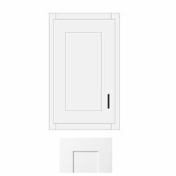 White Shaker 9" x 36" Single Door Wall Cabinet - WS-W0936