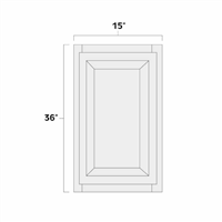 Aspen White 15" x 36" Single Door Wall Cabinet - ASP-W1536