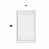 Aspen White 18" x 30" Single Door Wall Cabinet - ASP-W1830