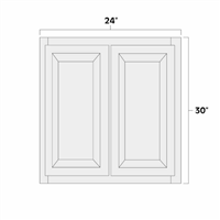 Aspen White 24" x 30" Double Doors Wall Cabinet - ASP-W2430