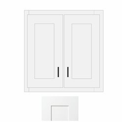 White Shaker 24" x 36" Double Doors Wall Cabinet - WS-W2436